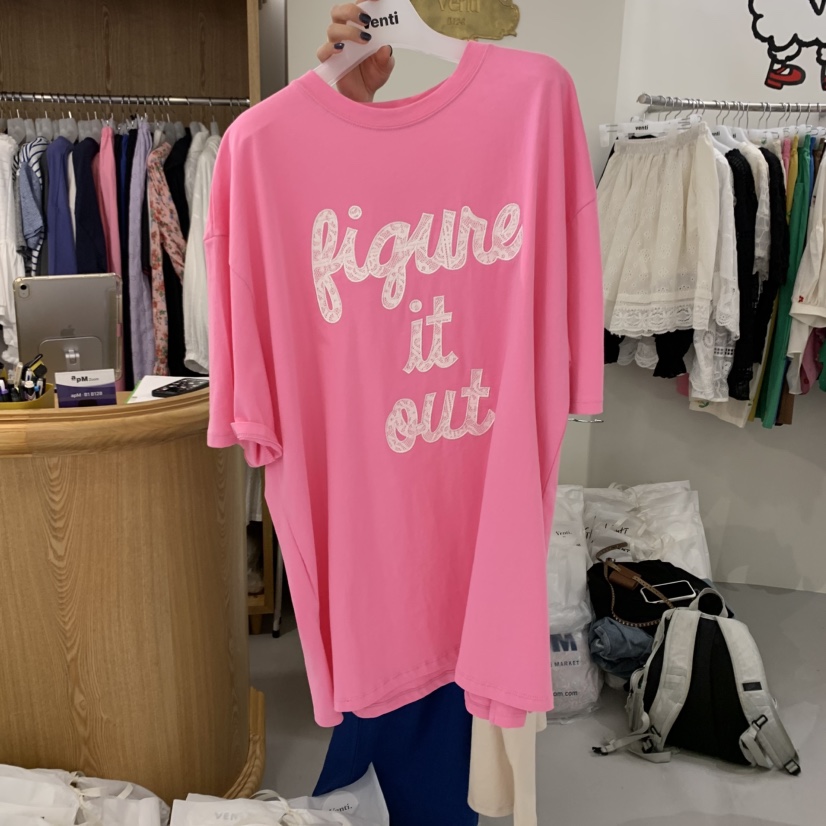 VENTI直郵韓國代購㊣女裝新品推薦時尚熱賣休閑人氣25春夏T恤VENTIT恤圖色3
