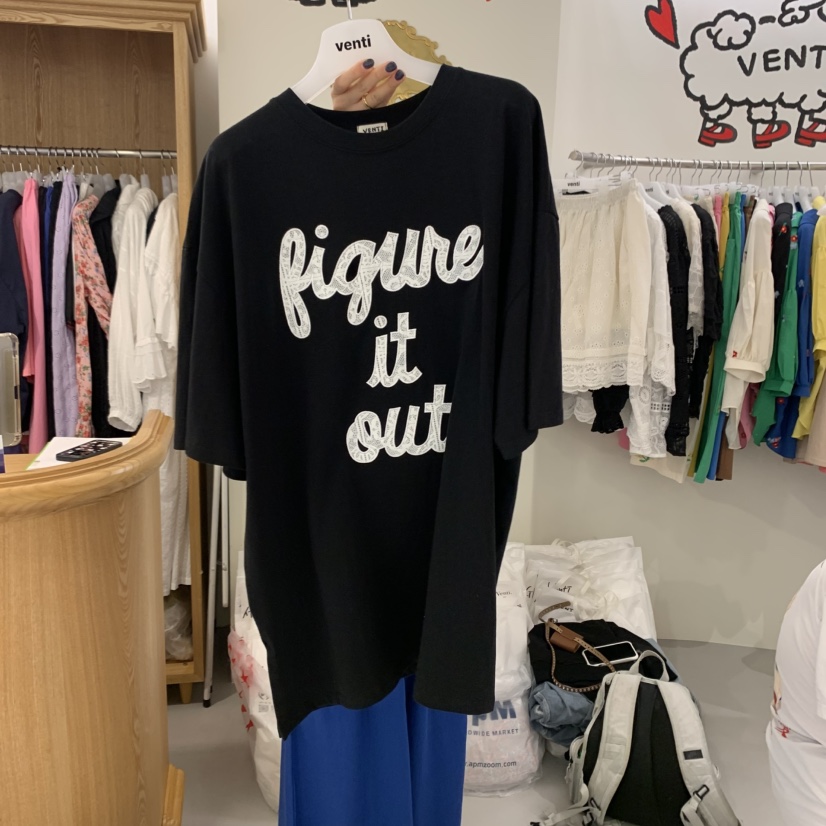 VENTI直郵韓國代購㊣女裝新品推薦時尚熱賣休閑人氣25春夏T恤VENTIT恤圖色4