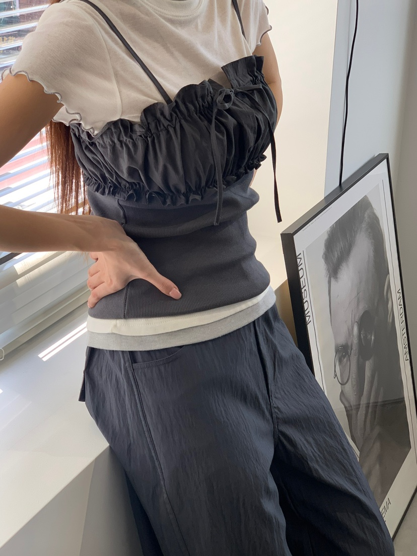 BIENBIEN直郵韓國代購㊣女裝新款25春夏人氣熱賣休閑吊帶背心ir bien-P吊帶/背心圖色2