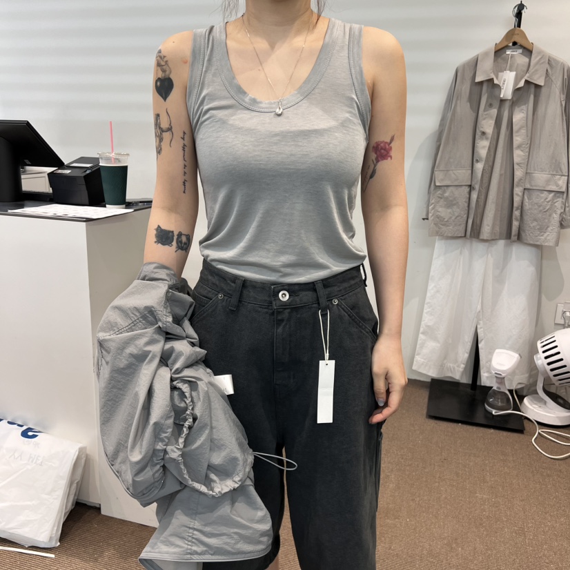OBJECT直郵韓國代購㊣女裝新款時尚休閑25春夏熱賣吊帶背心OBJECT吊帶/背心