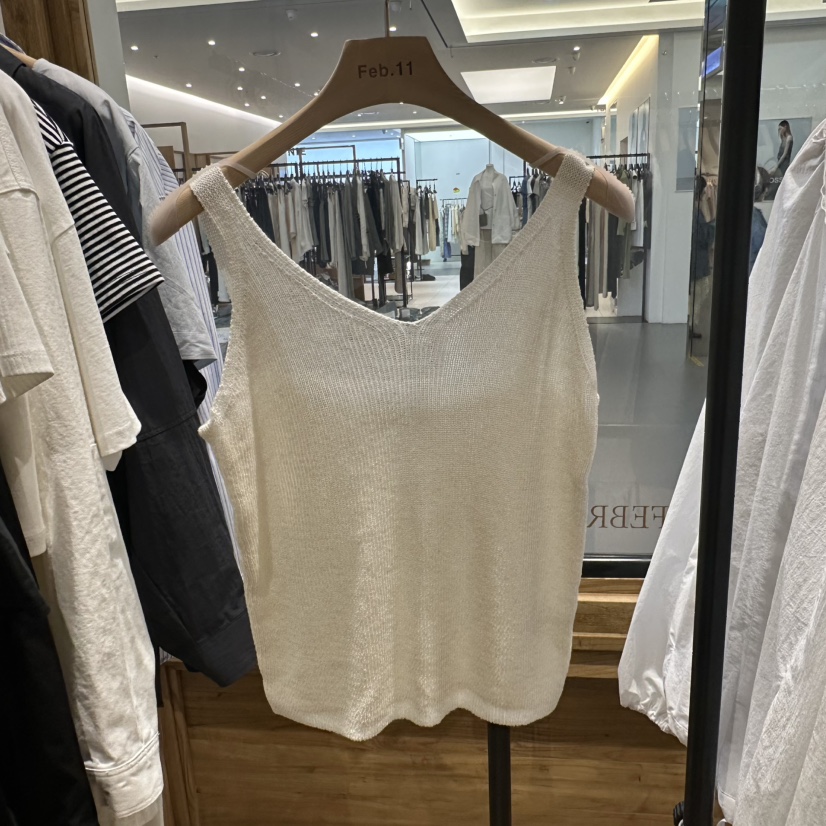 FEBRUARY 11直郵韓國代購㊣女裝新品推薦時尚吊帶背心亞麻FEBRUARY11吊帶/背心