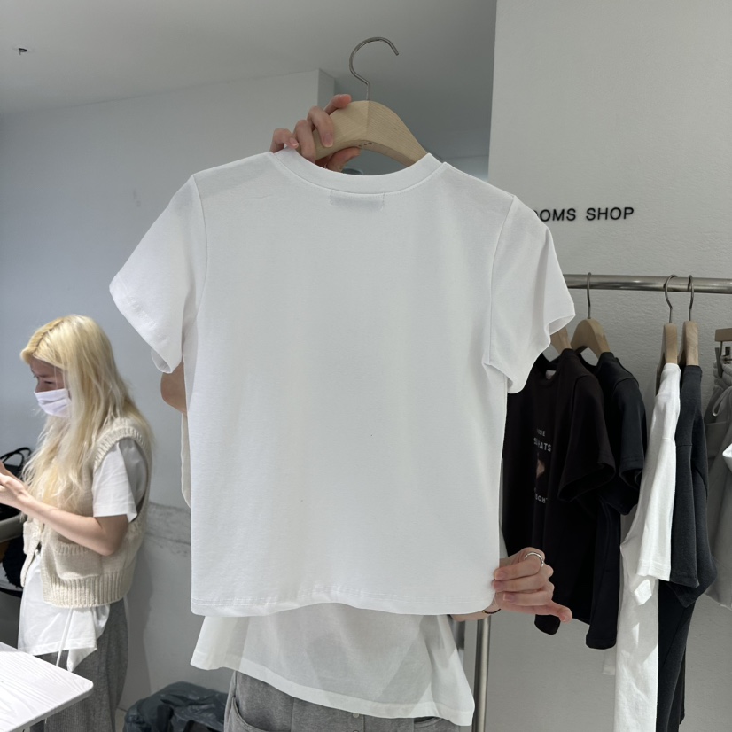 ROOMS SHOP韓國直郵㊣東大門實拍女裝新品人氣時尚熱賣T恤ROOMS_SHOPT恤