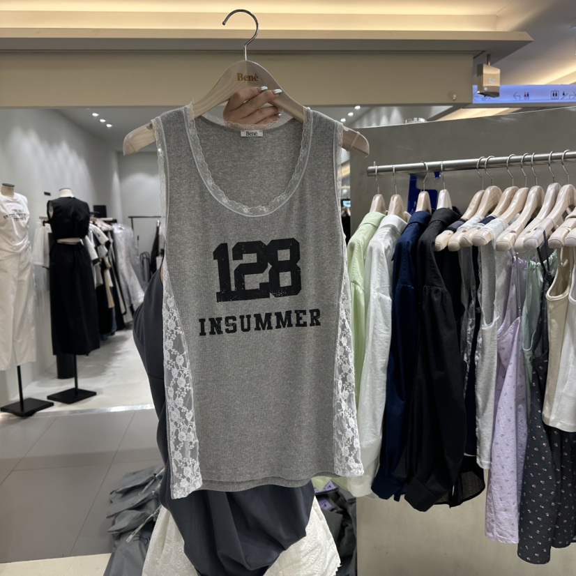 BENE直郵韓國代購㊣女裝新款熱賣25春夏人氣休閑時尚吊帶背心BENE吊帶/背心圖色1