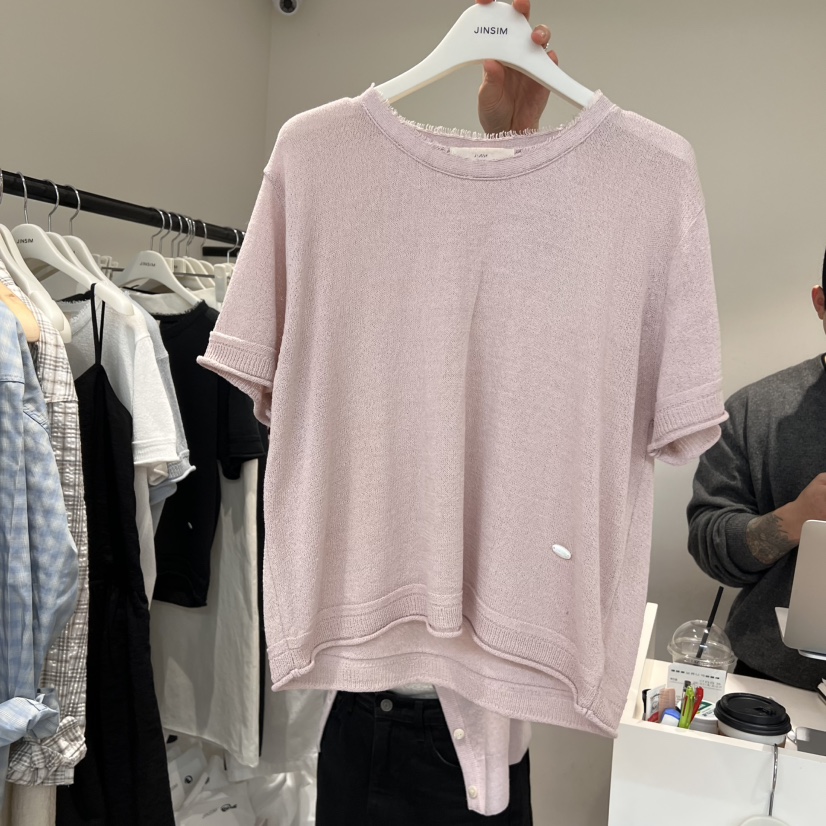 JINSIM韓國直郵㊣東大門實拍女裝新品25春夏推薦熱賣時尚T恤JINSIMT恤圖色3