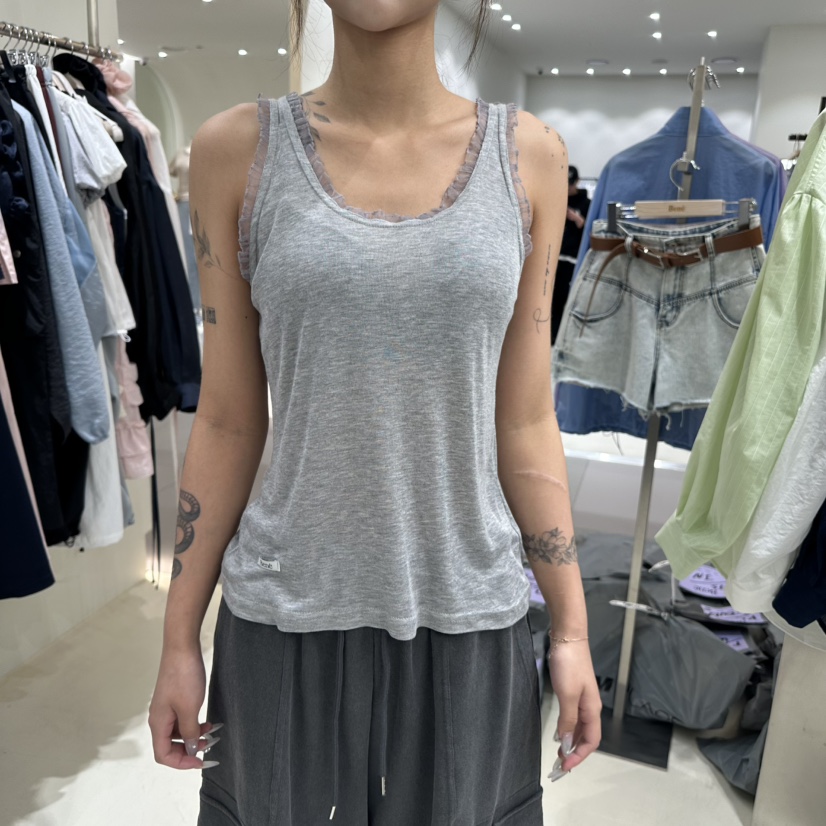 BENE韓國直郵㊣東大門實拍女裝新款休閑25春夏時尚吊帶背心BENE吊帶/背心圖色4