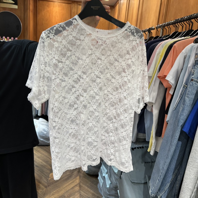 GARMENT-P韓國直郵㊣東大門實拍女裝新款人氣襯衫蕾絲衫蕾絲GARMENT襯衫/蕾絲衫圖色1