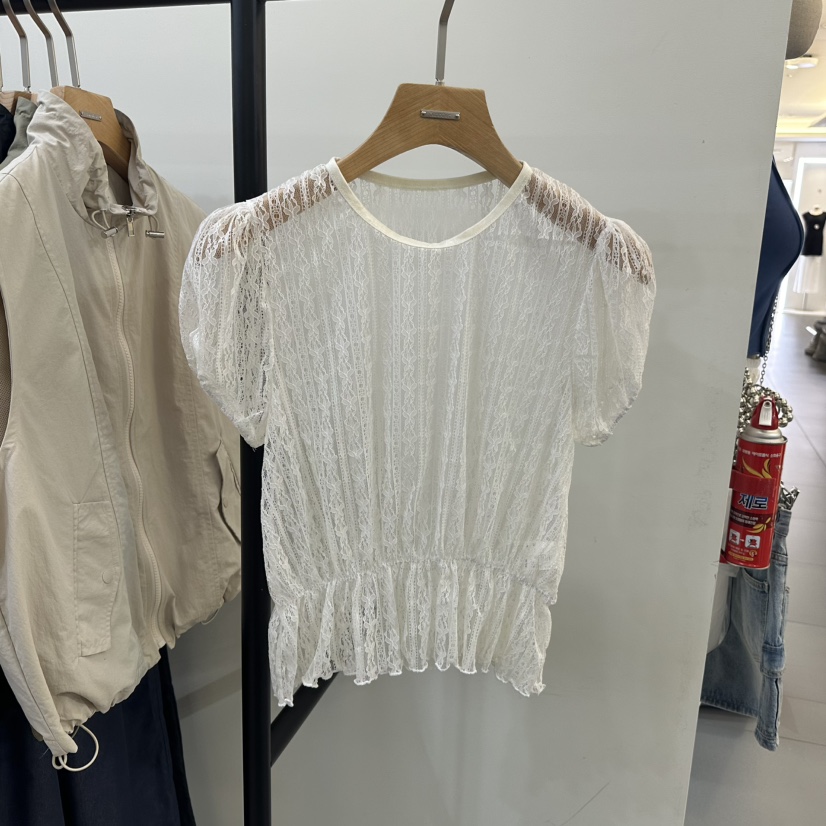 3 ANOTHER韓國直郵㊣東大門實拍女裝新品人氣襯衫蕾絲衫蕾絲3 ANOTHER襯衫/蕾絲衫圖色1