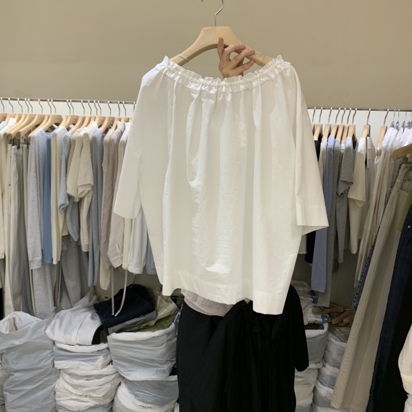 OP PER直郵韓國代購㊣女裝新品25春夏人氣推薦襯衫蕾絲衫V領OPPER襯衫/蕾絲衫