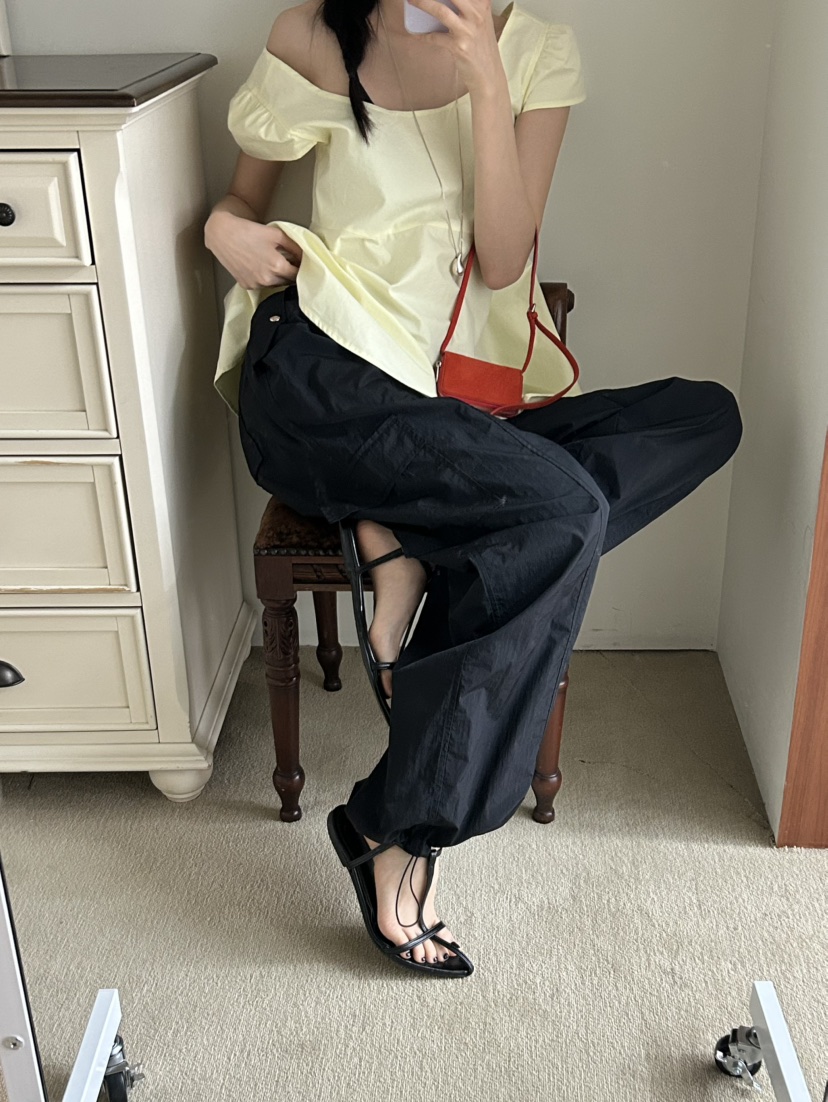ME MO直郵韓國代購㊣女裝新品休閑人氣25春夏休閑褲工裝褲ME MO休閑褲