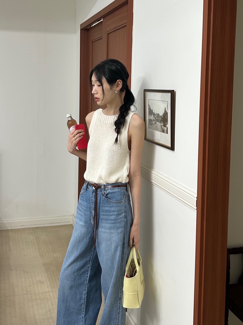 ME MO韓國直郵㊣女裝新款人氣時尚推薦休閑熱賣25春夏吊帶背心ME MO吊帶/背心