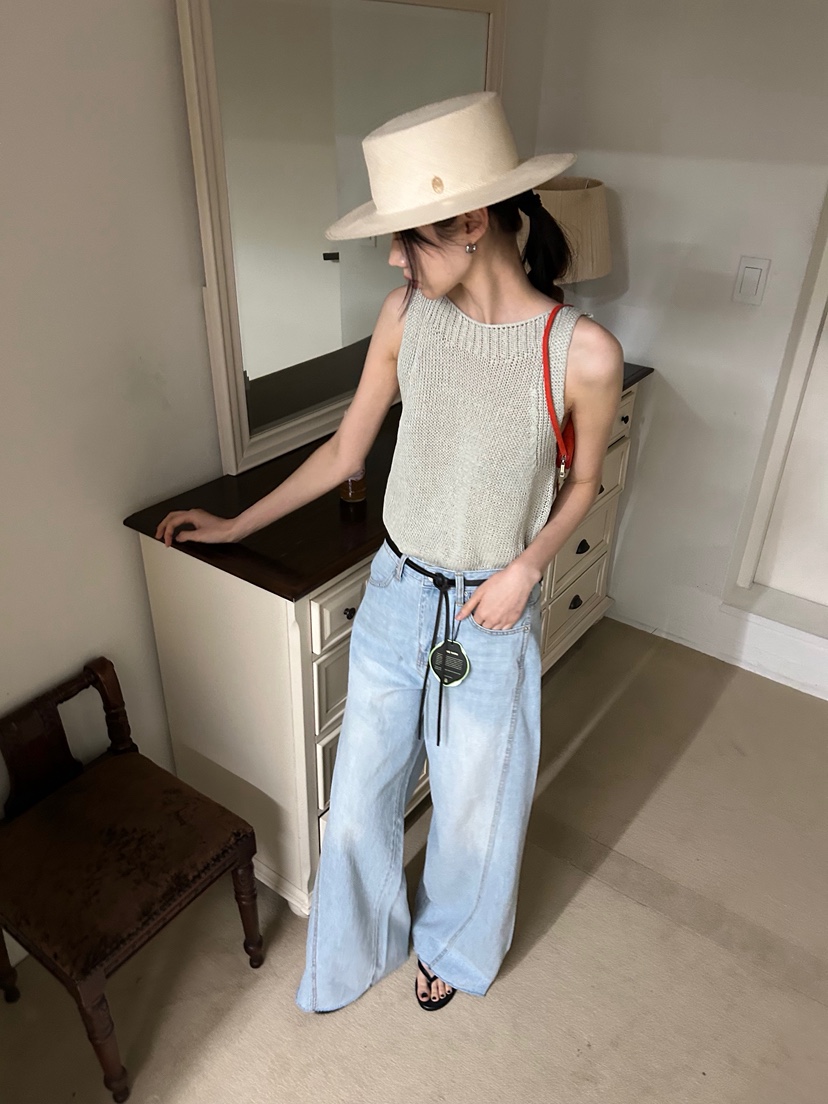 ME MO韓國直郵㊣女裝新款人氣時尚推薦休閑熱賣25春夏吊帶背心ME MO吊帶/背心