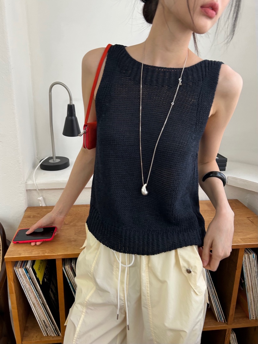 ME MO韓國直郵㊣女裝新款人氣時尚推薦休閑熱賣25春夏吊帶背心ME MO吊帶/背心