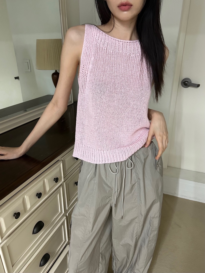 ME MO韓國直郵㊣女裝新款人氣時尚推薦休閑熱賣25春夏吊帶背心ME MO吊帶/背心