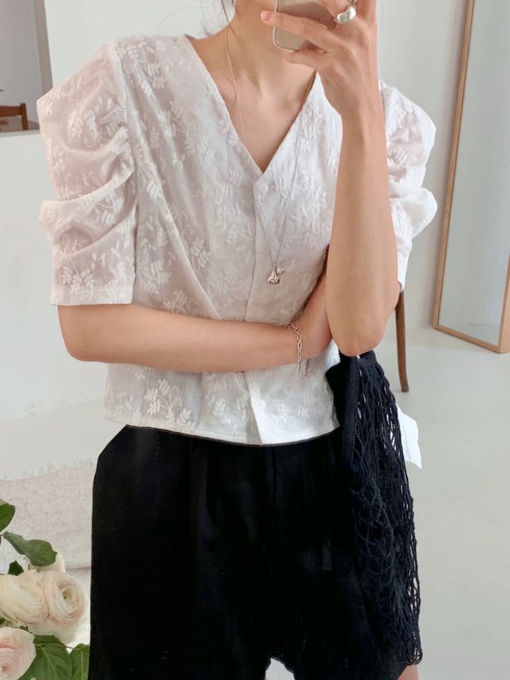 DOIT韓國直郵㊣東大門實拍女裝新品休閑熱賣時尚襯衫蕾絲衫DOIT襯衫/蕾絲衫