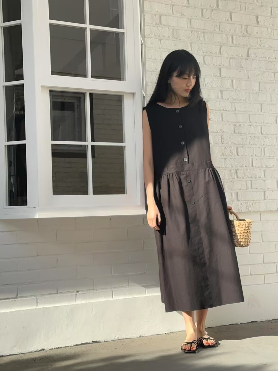 EVERY MOMENT直郵韓國代購㊣女裝新品人氣時尚連衣裙不含腰帶EVERY MOMENT連衣裙