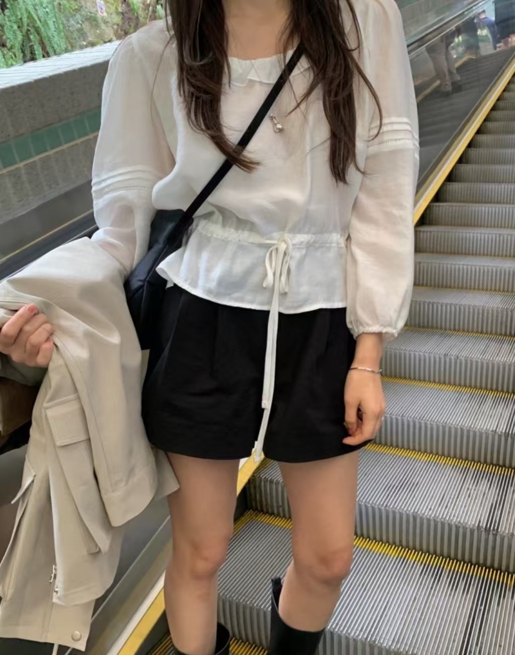 FREELOVE直郵韓國代購㊣女裝新品推薦熱賣人氣休閑襯衫蕾絲衫FREELOVE襯衫/蕾絲衫圖色2