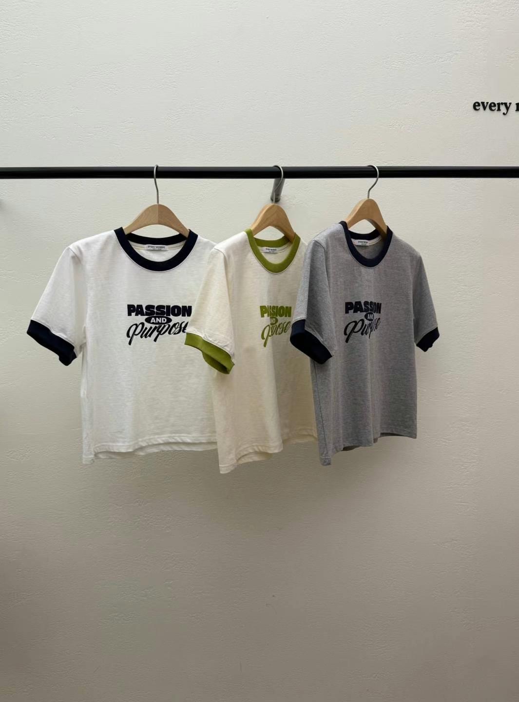 EVERY MOMENT韓國直郵㊣東大門實拍女裝新品休閑時尚推薦T恤EVERY MOMENTT恤圖色2左二色