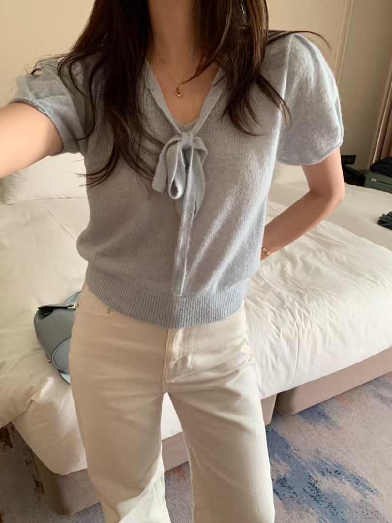 FREELOVE韓國㊣直郵東大門代購女裝新品休閑時尚人氣針織衫FREELOVE針織衫圖色2