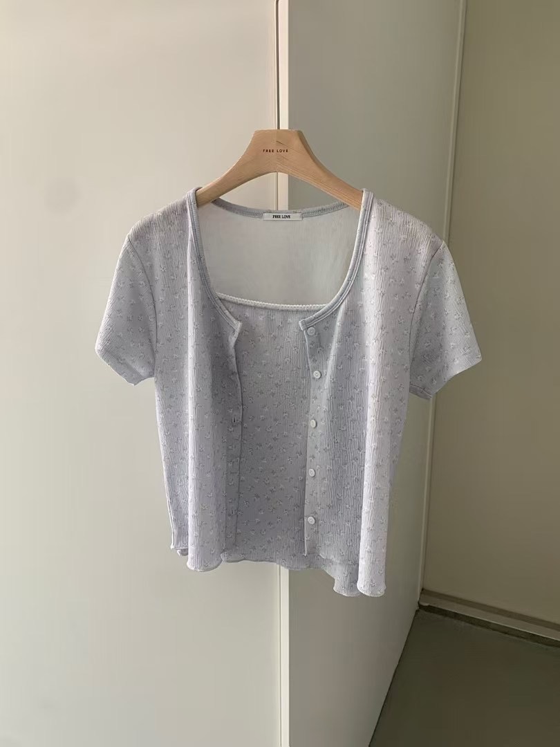 FREELOVE韓國㊣直郵東大門代購女裝新品時尚25春夏熱賣套裝FREELOVE套裝圖色2