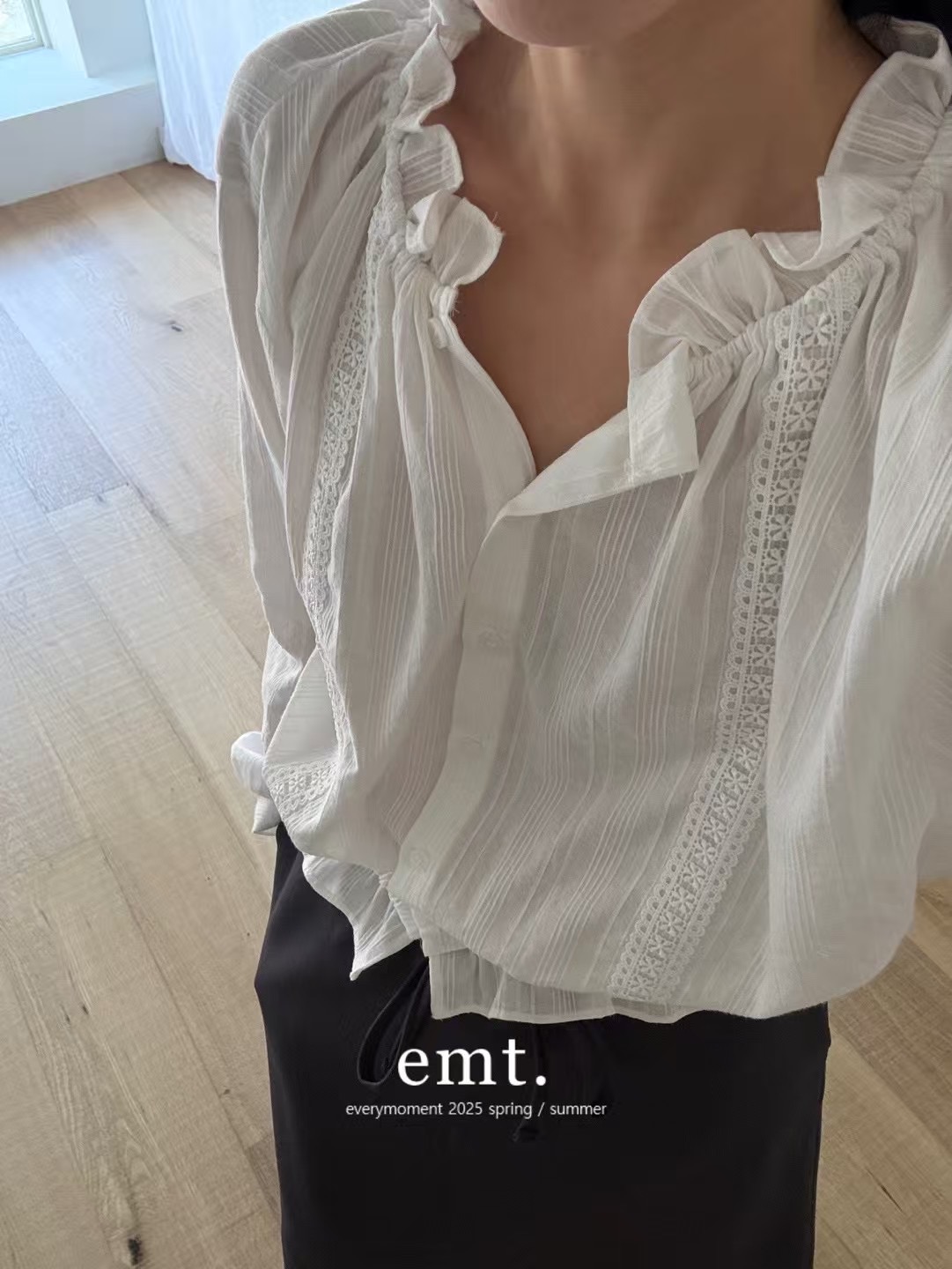 EVERY MOMENT韓國直郵㊣女裝新品推薦熱賣休閑時尚襯衫蕾絲衫EVERY MOMENT襯衫/蕾絲衫