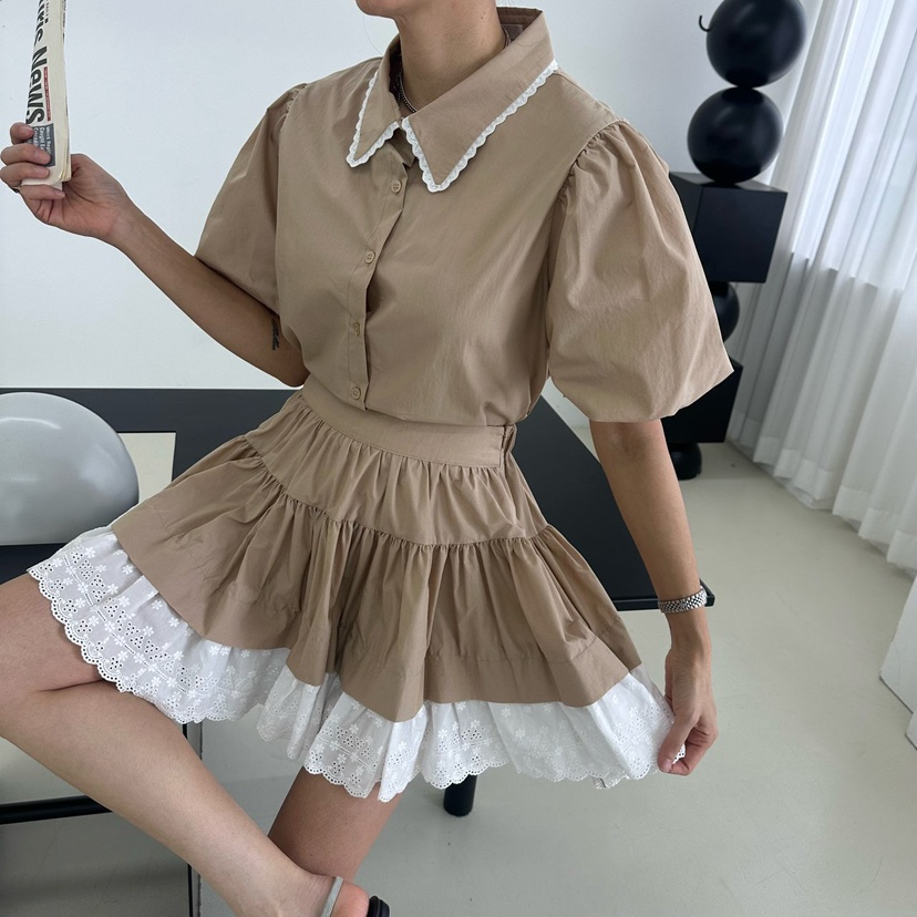 SOUIT東大門實拍女士新品推薦25春夏人氣真品職業休閑時尚短裙SOUIT by mabel-L短裙
