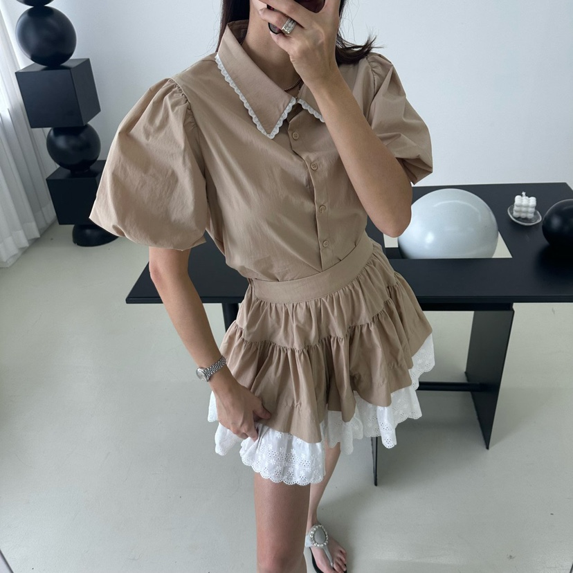 SOUIT東大門實拍女士新品推薦25春夏人氣真品職業休閑時尚短裙SOUIT by mabel-L短裙