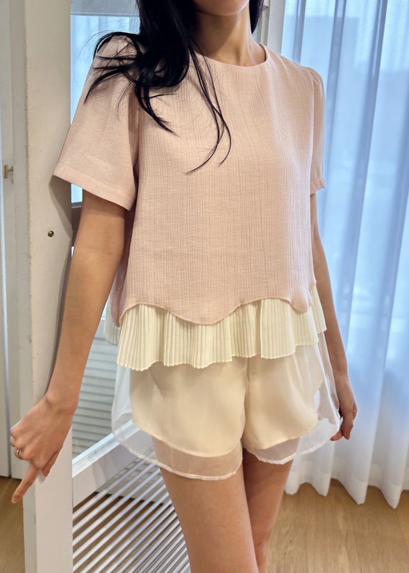 CLASSY-O韓國代購女裝新品25春夏推薦熱賣休閑襯衫蕾絲衫雙層CLASSY-O襯衫/蕾絲衫