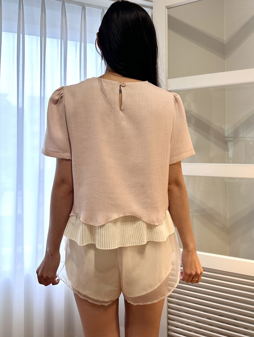 CLASSY-O韓國代購女裝新品25春夏推薦熱賣休閑襯衫蕾絲衫雙層CLASSY-O襯衫/蕾絲衫