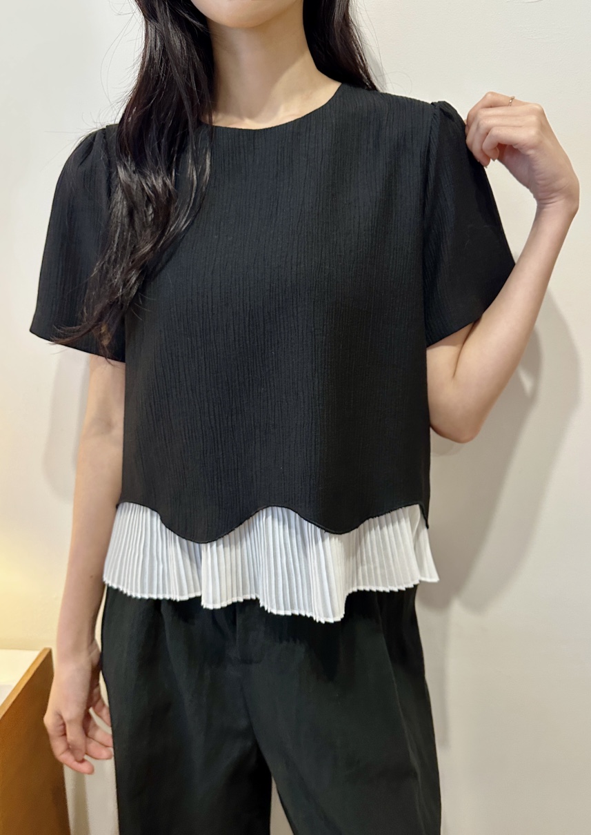 CLASSY-O韓國代購女裝新品25春夏推薦熱賣休閑襯衫蕾絲衫雙層CLASSY-O襯衫/蕾絲衫