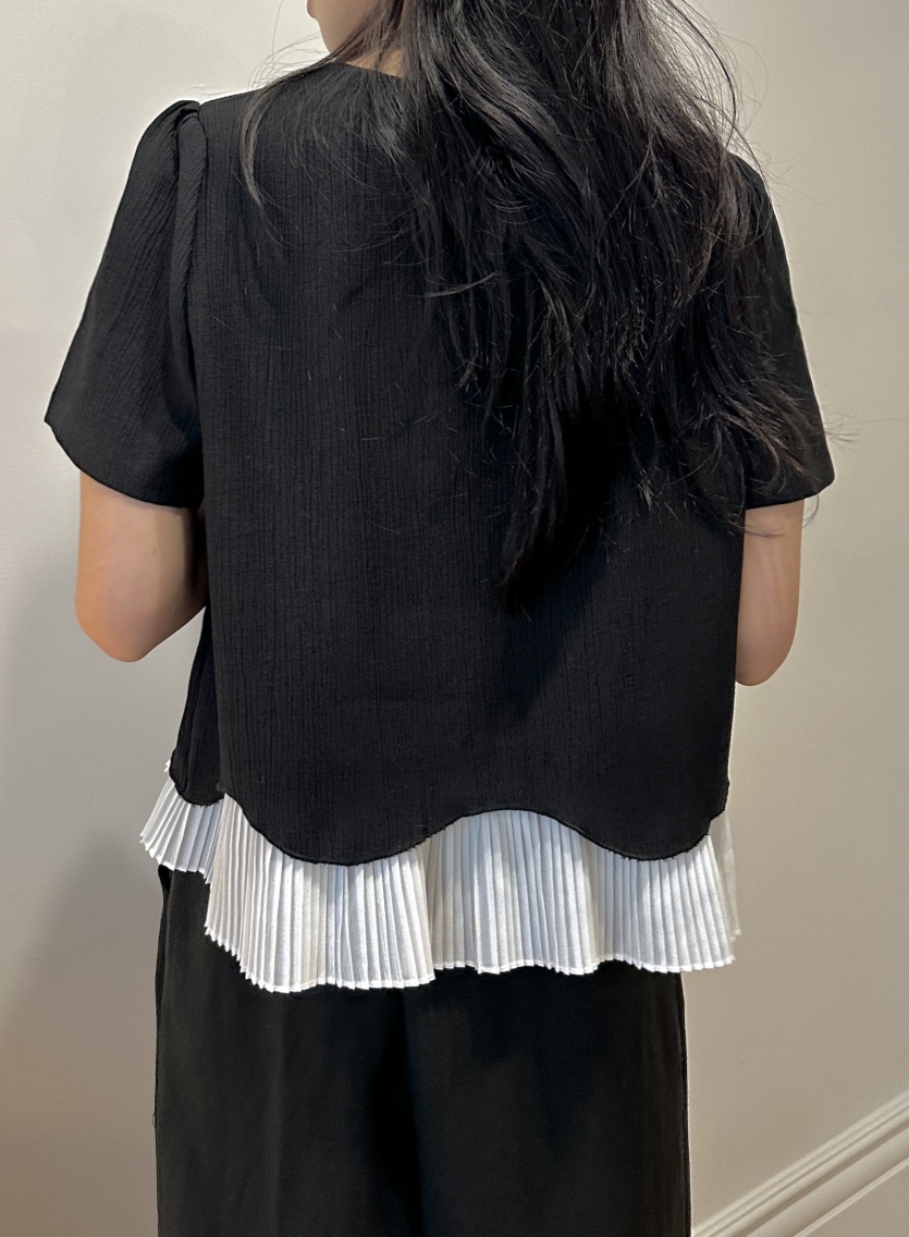 CLASSY-O韓國代購女裝新品25春夏推薦熱賣休閑襯衫蕾絲衫雙層CLASSY-O襯衫/蕾絲衫
