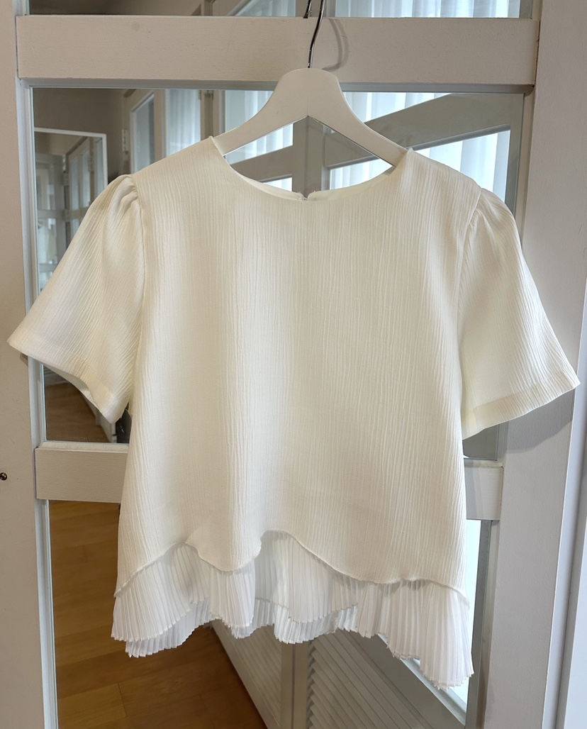CLASSY-O韓國代購女裝新品25春夏推薦熱賣休閑襯衫蕾絲衫雙層CLASSY-O襯衫/蕾絲衫圖色3