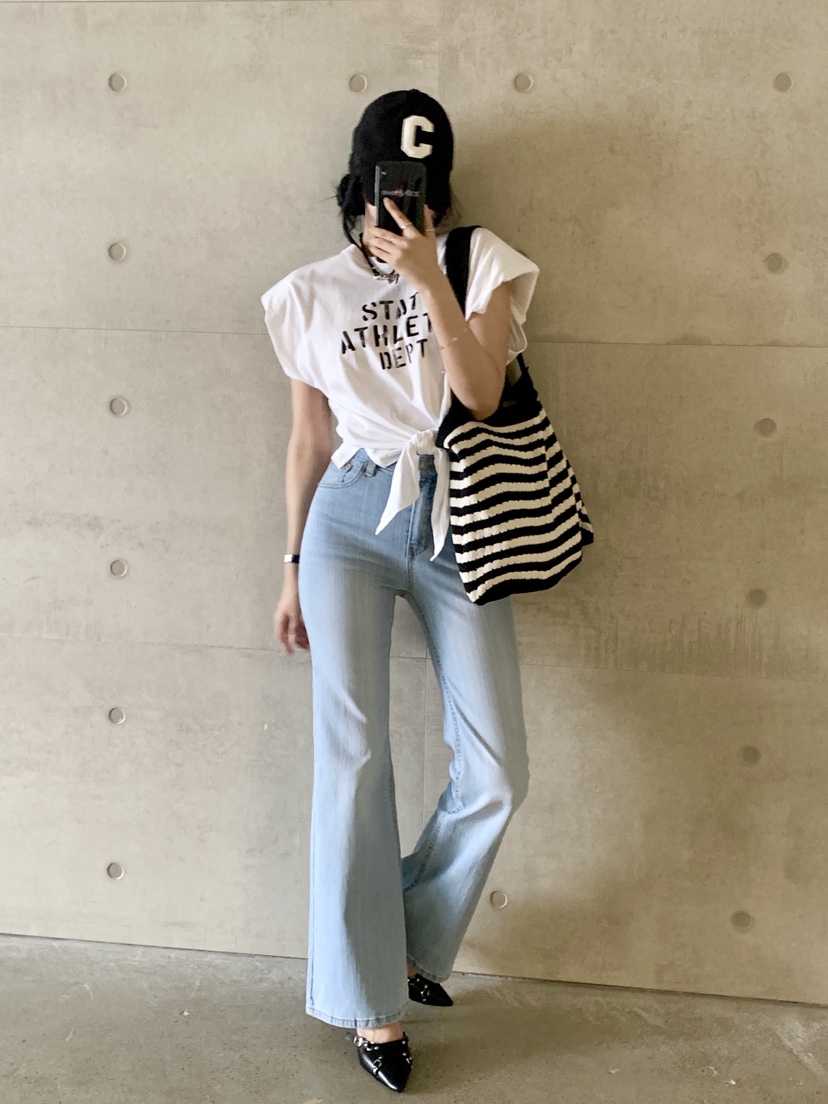 DAVICHI韓國代購女裝新款休閑熱賣25春夏推薦職業時尚牛仔褲DAVICHI牛仔褲