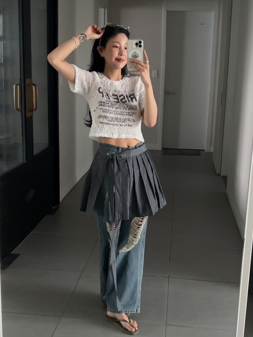 LA_TERRE韓國直郵女士新品時尚職業休閑人氣25春夏推薦短裙LA_TERRE短裙