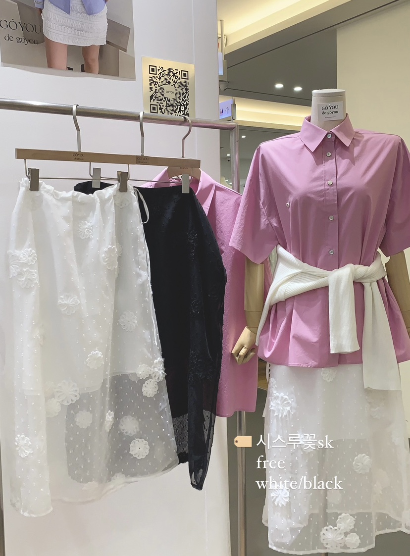 GOYOU韓國直郵女士新款真品推薦熱賣時尚人氣休閑職業長裙透視de goyou長裙