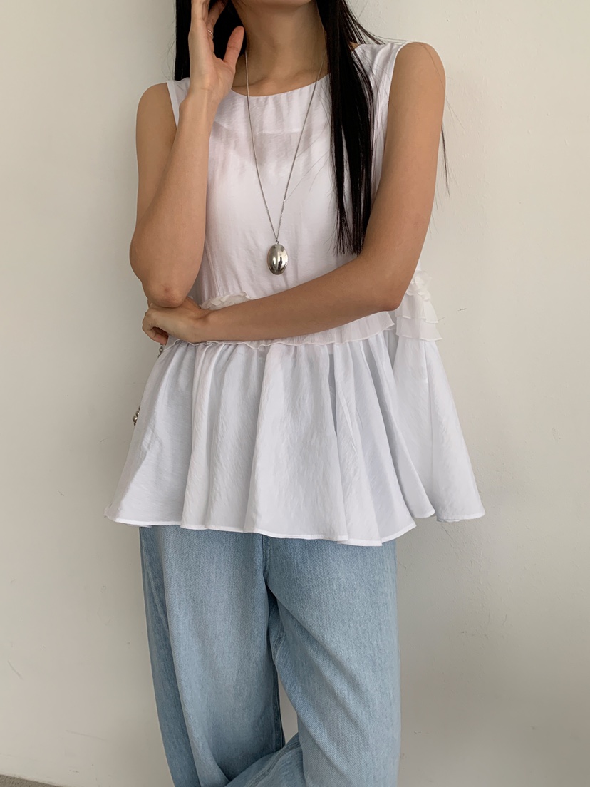 GOYOU韓國直郵女士新款推薦熱賣人氣時尚職業襯衫蕾絲衫荷葉邊de goyou襯衫/蕾絲衫