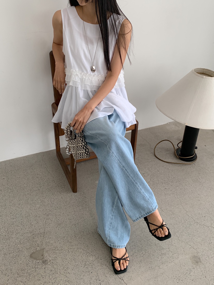 GOYOU韓國直郵女士新款推薦熱賣人氣時尚職業襯衫蕾絲衫荷葉邊de goyou襯衫/蕾絲衫
