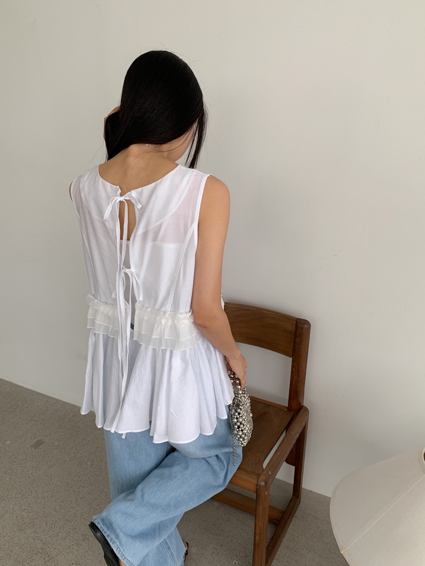 GOYOU韓國直郵女士新款推薦熱賣人氣時尚職業襯衫蕾絲衫荷葉邊de goyou襯衫/蕾絲衫