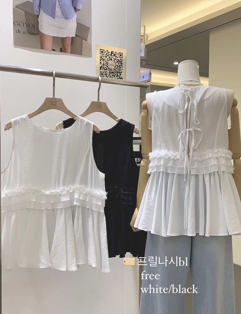 GOYOU韓國直郵女士新款推薦熱賣人氣時尚職業襯衫蕾絲衫荷葉邊de goyou襯衫/蕾絲衫