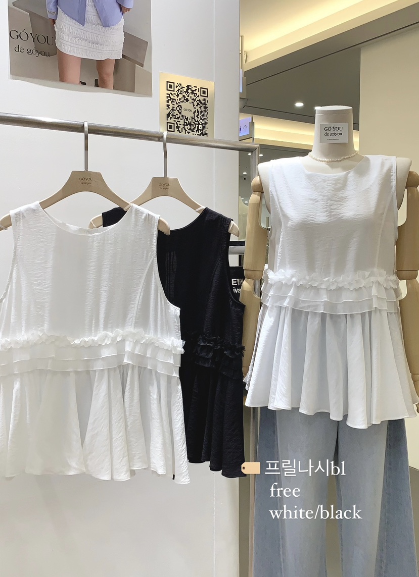 GOYOU韓國直郵女士新款推薦熱賣人氣時尚職業襯衫蕾絲衫荷葉邊de goyou襯衫/蕾絲衫