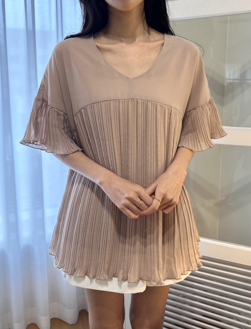 CLASSY-O東大門實拍女士新款休閑真品熱賣襯衫蕾絲衫雪紡褶皺CLASSY-O襯衫/蕾絲衫圖色2