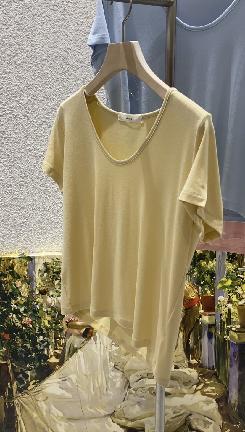 N BROWN韓國直郵女士新品休閑人氣時尚熱賣25春夏T恤莫代爾N BROWNT恤圖色3