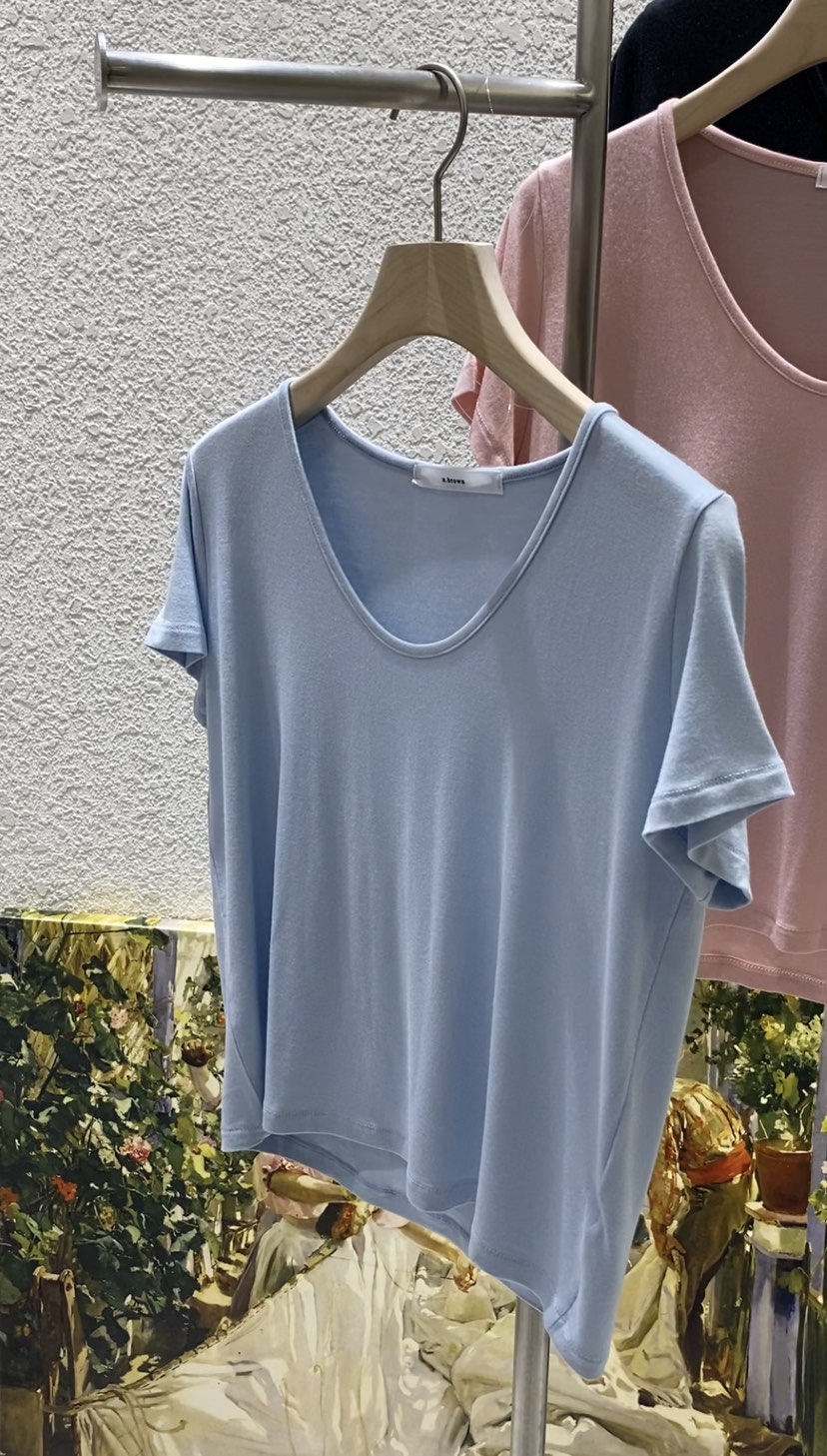 N BROWN韓國直郵女士新品休閑人氣時尚熱賣25春夏T恤莫代爾N BROWNT恤圖色4