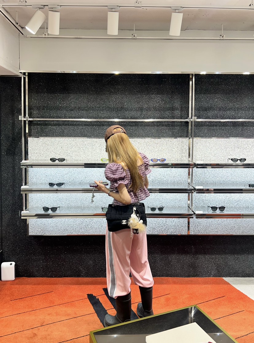 ZEROZERO東大門代購女士新款時尚25春夏襯衫蕾絲衫格紋寬松ZEROZERO襯衫/蕾絲衫