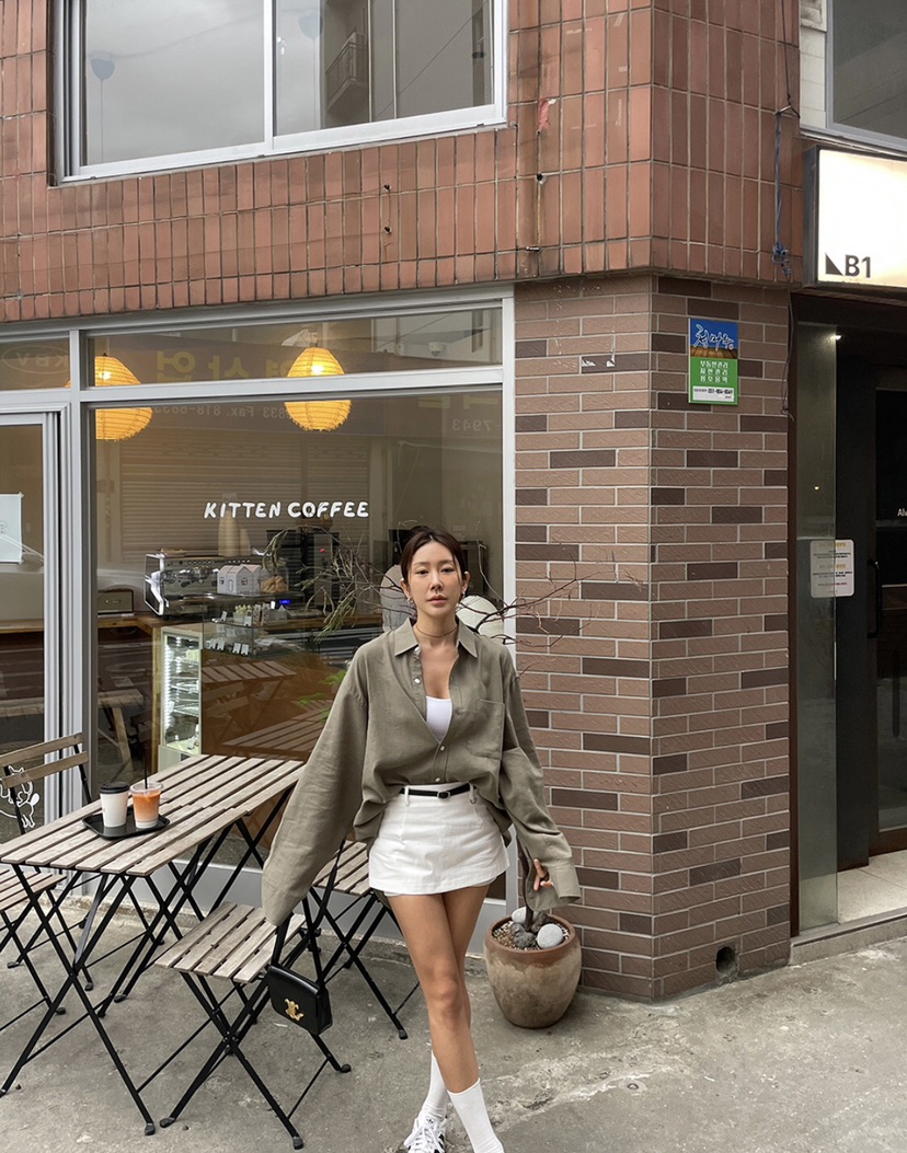 PAIRING東大門代購女士新款休閑熱賣襯衫蕾絲衫不含內搭亞麻PAIRING襯衫/蕾絲衫