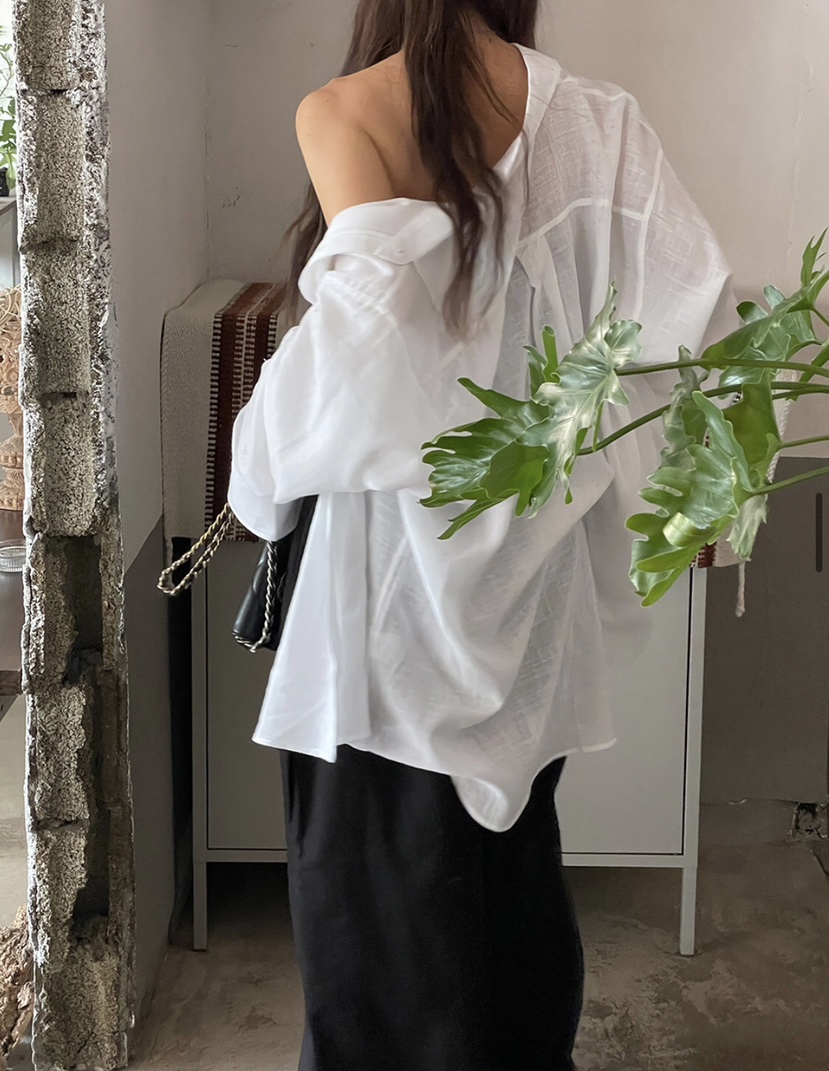 PAIRING東大門代購女士新款休閑熱賣襯衫蕾絲衫不含內搭亞麻PAIRING襯衫/蕾絲衫