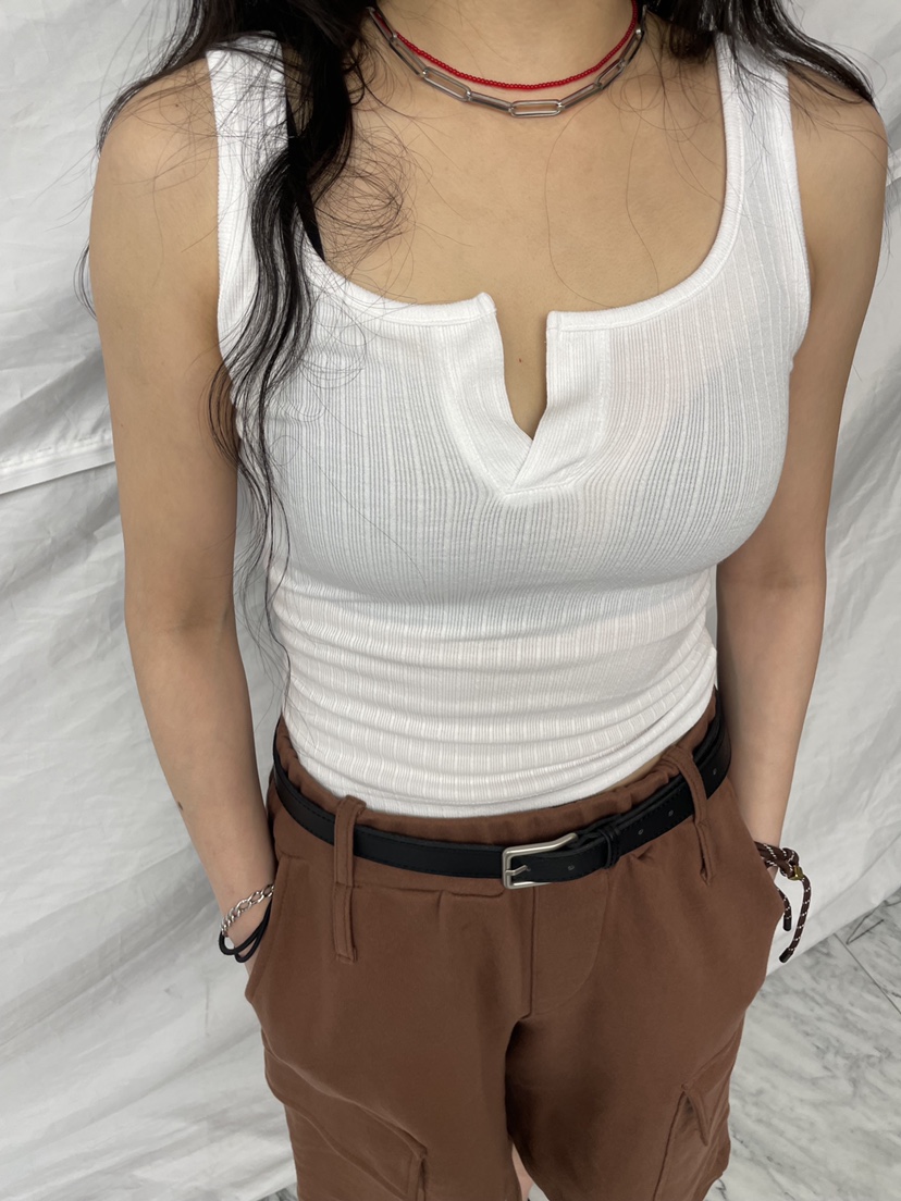 PAIRING韓國代購女裝新品真品25春夏時尚休閑推薦吊帶背心雙面PAIRING吊帶/背心