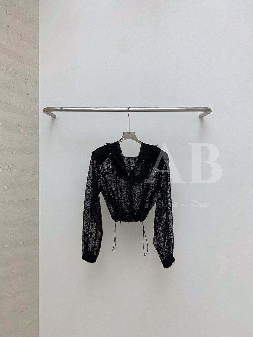 AB韓國代購女士新品推薦25春夏休閑時尚真品人氣襯衫蕾絲衫AB襯衫/蕾絲衫圖色2