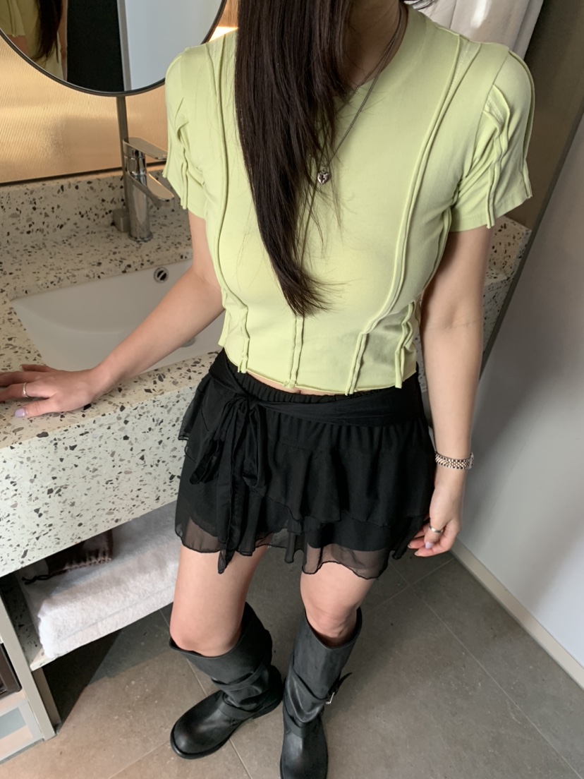 BADCALM韓國直郵女裝新品熱賣25春夏時尚職業真品推薦休閑T恤BADCALMT恤