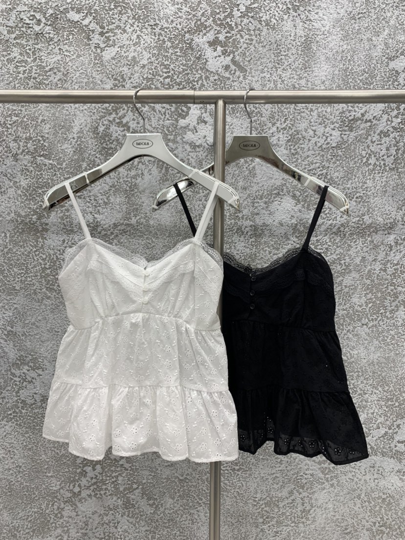 BADCALM東大門代購女裝新品時尚熱賣25春夏推薦吊帶背心刺繡BADCALM吊帶/背心