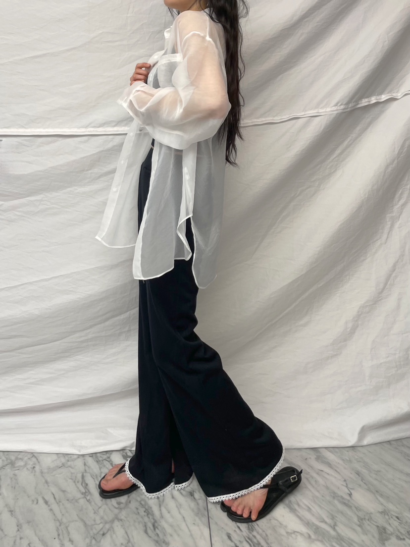 PAIRING東大門代購女士新款熱賣時尚襯衫蕾絲衫不含內搭透明PAIRING襯衫/蕾絲衫